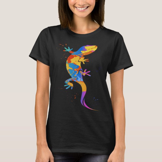 Camiseta Bearded Dragon  Colorful Kids Boys Lizard (Frente)