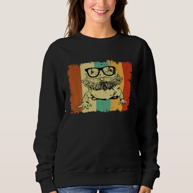 Camiseta Bearded Dragon Glasses Nerd  Animal Optician Vinta (Frente)