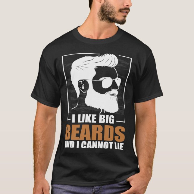 Camiseta Bearded Men I Like Big Beards And I Cannot Lie Des (Frente)