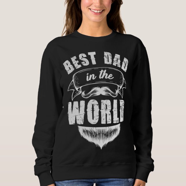 Camiseta Bearded Papa Moustache Bester Papa for World Fathe (Frente)