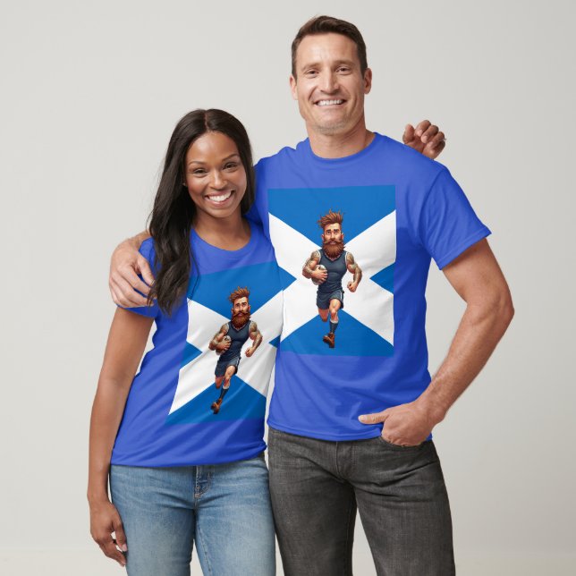 Camiseta Bearded, Tattooed, and Fearless Scottish Rugby (Unissex)