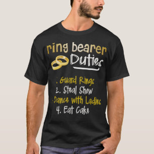 Camiseta BEARER FUNNY RING DEVTIES Bonito Presente de Casam