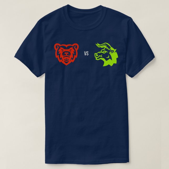 Camiseta Bearish vs bullish market (Frente do Design)