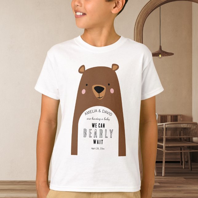 Camiseta Bearly Wait Big Brother Baby Announcement (Criador carregado)