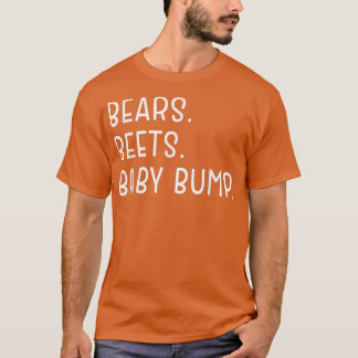 Camiseta Bears Beets Baby Bump Pregnancy Announcement