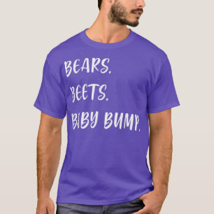 Camiseta Bears Beets Baby Bump Pregnancy Announcement 