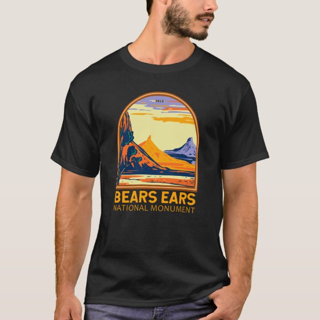 Camiseta Bears Ears National Monuument Utah Retro (Frente)