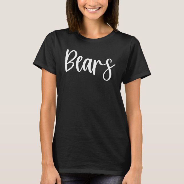 Camiseta Bears School Spirit Team Mascot Game Night (Frente)
