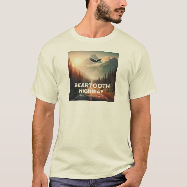 Camiseta Beartooth Highway Montana Wyoming Eagle (Frente)