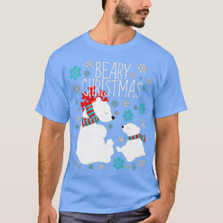 Camiseta Beary Christmas Polar Bears Engraçado Presente de