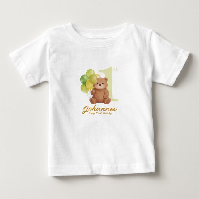 Camiseta  Beary First Birthday (Frente)