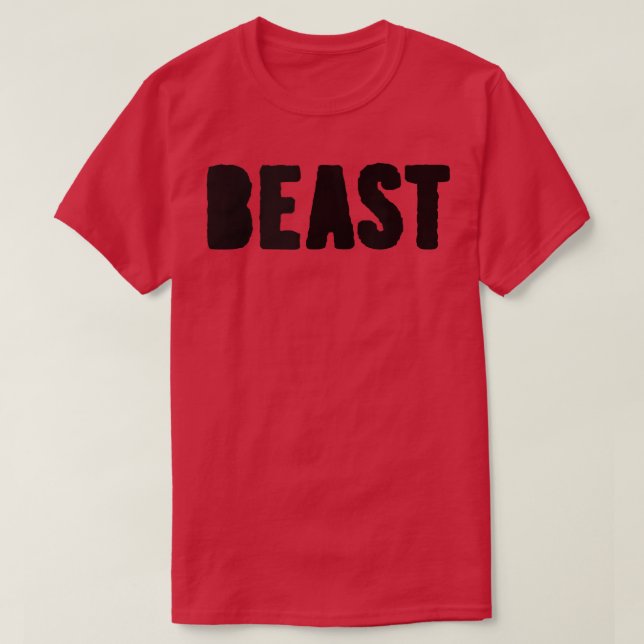 Camiseta BEAST Gym Fitness Workout Bodybuilding Motivation  (Frente do Design)