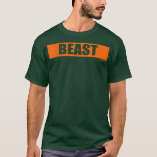 Camiseta Beast Gym Motivation Orange Color Training Fitnes