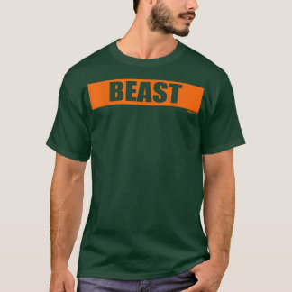 Camiseta Beast Gym Motivation Orange Color Training Fitnes