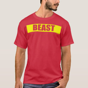 Camiseta Beast Gym Motivation Yellow Color Training Fitnes