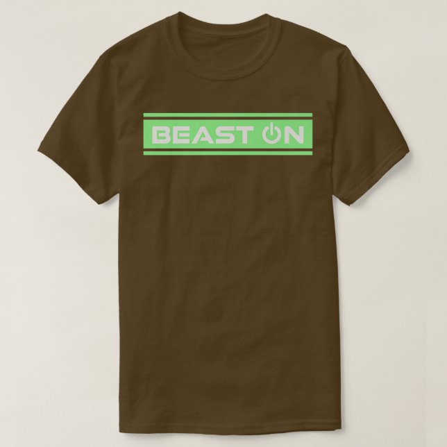 Camiseta Beast On Green Mint Gym Malhação Workout Gym Dizen (Frente do Design)