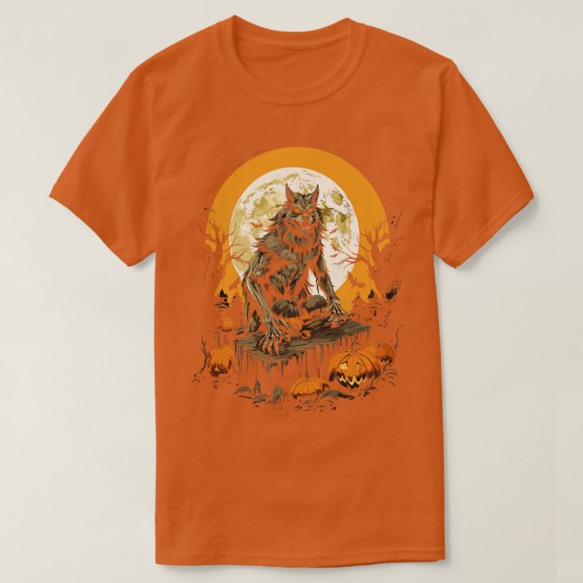 Camiseta Beastly Werewolf Tee Scary Halloween Gift 2 (Frente do Design)