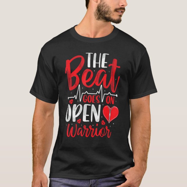 Camiseta Beat Goes On Open Heart Surgery Bypass Surgery Sur (Frente)