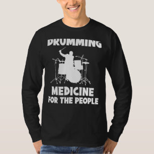 Camiseta Beat the Blues - Drumming É Medicina para o povo