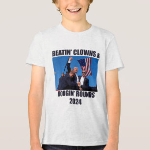 Camiseta Beatin Clowns & Dodgin Rounds Donald Trump 202