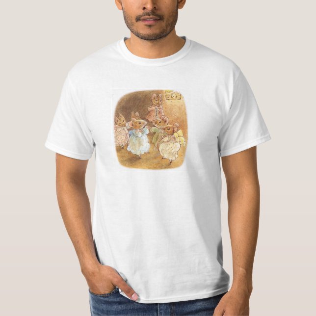 Camiseta Beatrix Potter - Mouse Dançando (Frente)