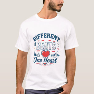 Camiseta "Beats Diferentes, Um Coração: Abrace a Universal