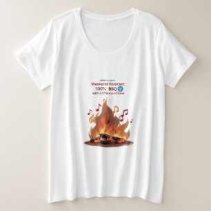 Camiseta Beats & Sizzles do churrasco Previsão de Fim de