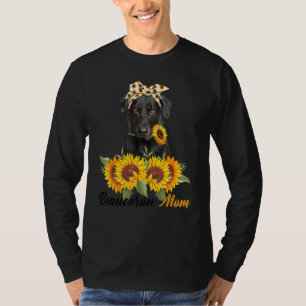 Camiseta Beauceret Mãe Cachorro Sunflower Cachorro Mamãe Mu