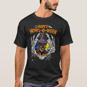 Camiseta Beauceron Skeleton Heart Happy Howl O Ween Costume