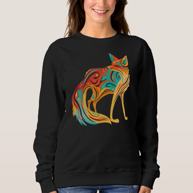 Camiseta Beautiful Artistic Fox Animal (Frente)