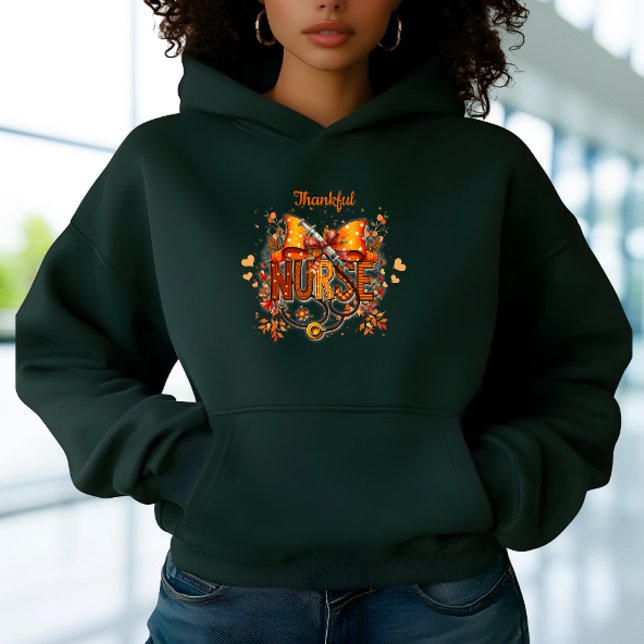 Camiseta Beautiful Autumn Colors Bow Thankful Nurse  (Criador carregado)