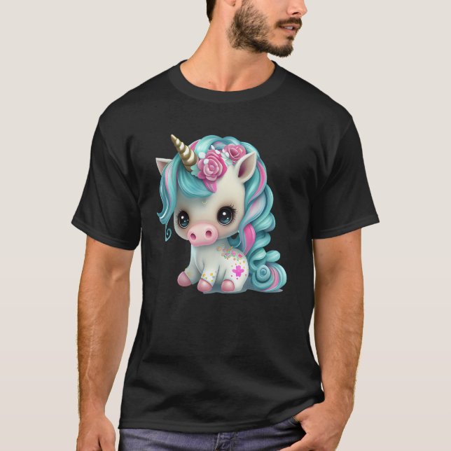 Camiseta Beautiful baby unicorn baby unicorn motif  magical (Frente)