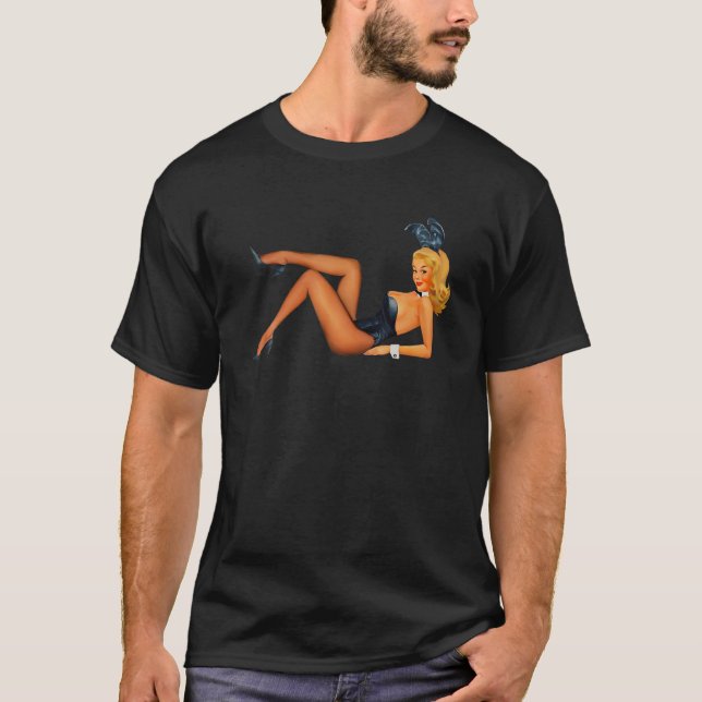 Camiseta Beautiful Blonde Bunny In A Bikini Classic America (Frente)