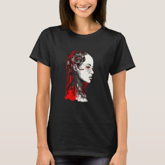 Camiseta Beautiful Cyborg Gothic Woman Trash Polka Art