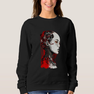 Camiseta Beautiful Cyborg Gothic Woman Trash Polka Art