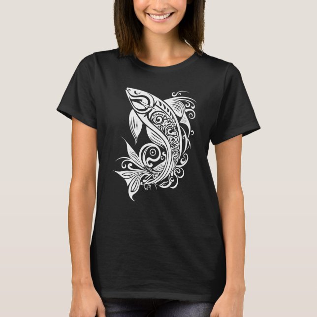 Camiseta Beautiful Fish Vector Graphic Nature Water Sea Riv (Frente)