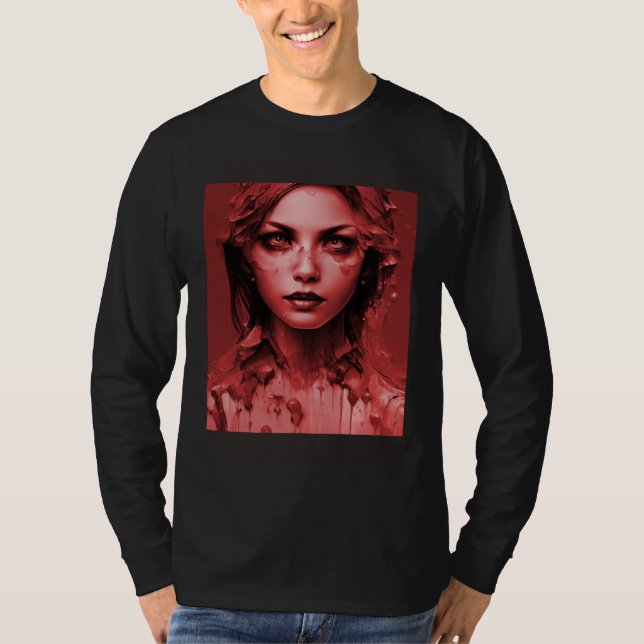 Camiseta Beautiful Goth Girl Dark Gothic Horror (Frente)
