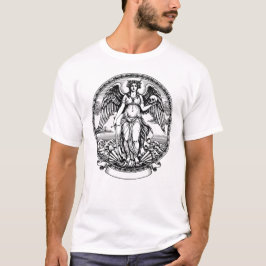 Camiseta Beautiful Greek winged Angel with sword and skul