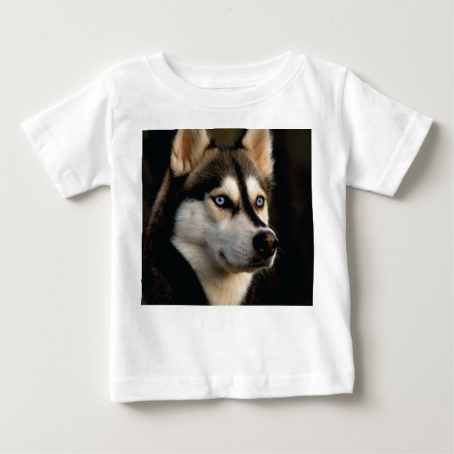 Camiseta Beautiful Husky Throw Pillow (Frente)