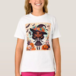 Camiseta Beautiful little witch halloween party