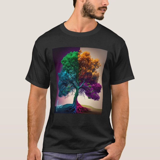 Camiseta Beautiful Vibrant Tree Nature s Beauty  7 (Frente)