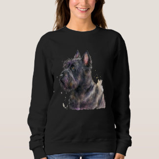 Camiseta Beautiful Watercolor Scottish Terrier Portrait