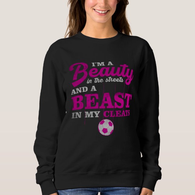 Camiseta Beauty In Street Beast In My Cleats Softball Mom B (Frente)