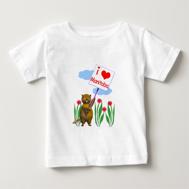 Camiseta Beaver Canadense ama Manitoba (Frente)