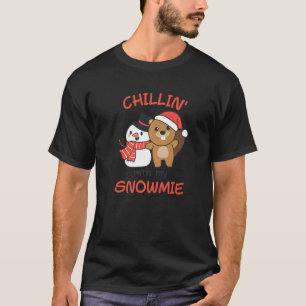 Camiseta Beaver Chillin Com Meu Snowmie Snowman Pun