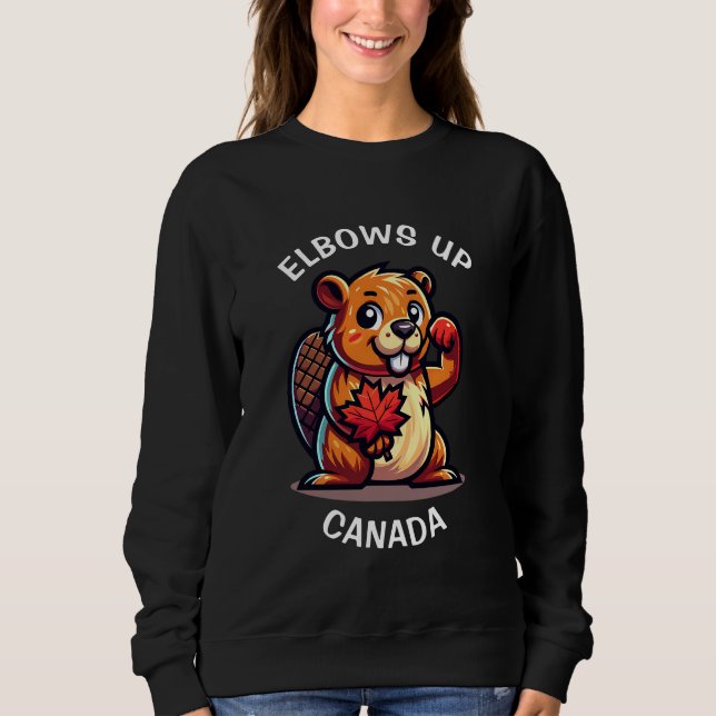 Camiseta Beaver com Folha de Mapeamento e Cotovelos no Cana (Frente)