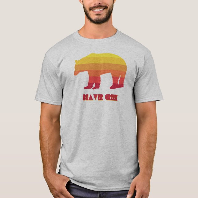 Camiseta Beaver Creek Colorado Rainbow Bear (Frente)