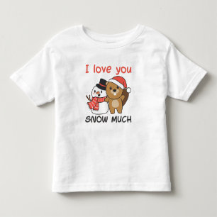 Camiseta Beaver Eu Te Amo Neve Muito Snowman Pun