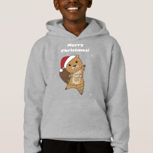 Camiseta Beaver Felizes Animais De Inverno De Natal