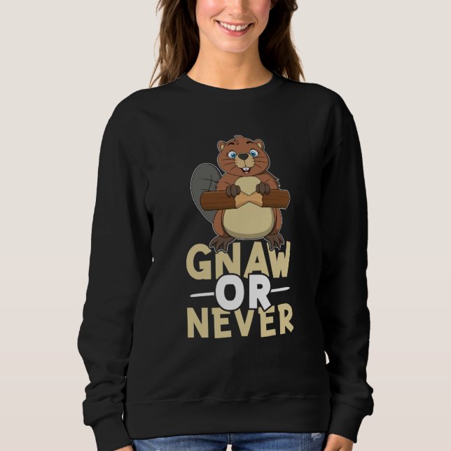 Camiseta Beaver Gnaw Or Never (Frente)